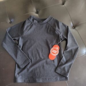 NWT Wonder Nation Black Long Sleeve Rash Guard Tee Size 4/5